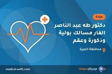 دكتور طه عبد الناصر الفار مسالك بولية وذكورة وعقم – عيادة في محافظة الجيزة